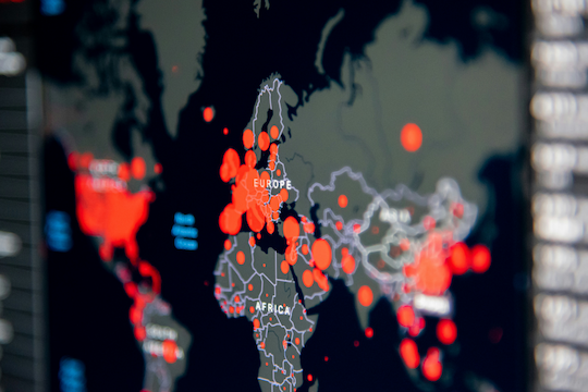 Representación de Ataques DDoS masivos